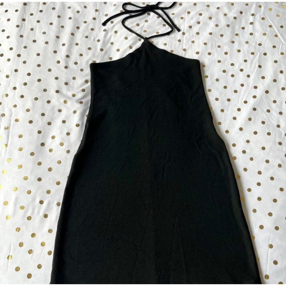 Brandy Melville black halter mini bodycon dress